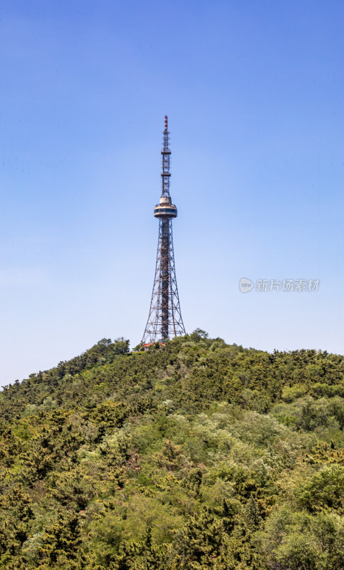 山东威海环翠楼看城市景观