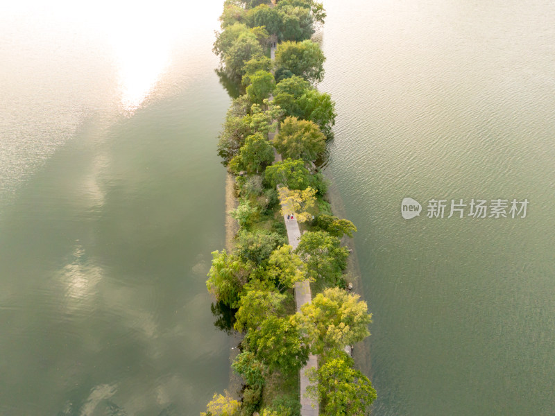 浙江杭州湘湖风景航拍图 4