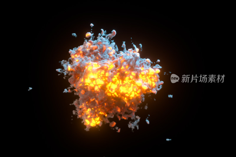 爆炸的火焰 3D渲染