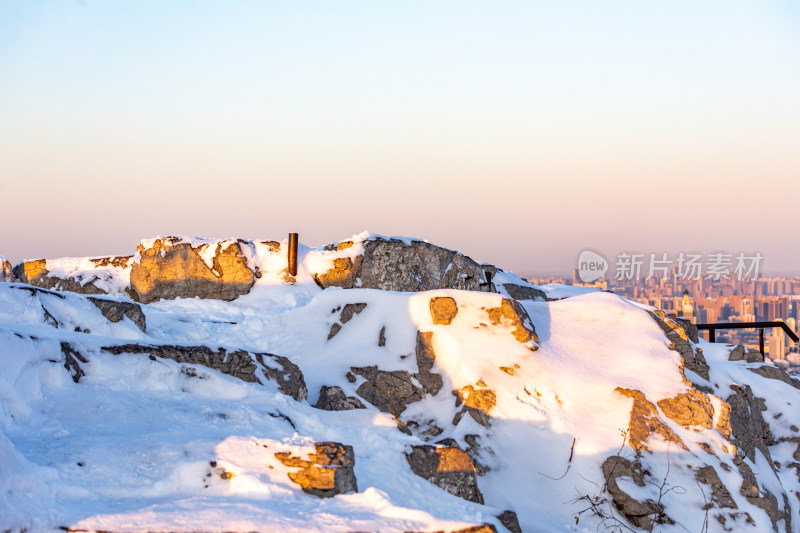 济南千佛山冬日雪景景观