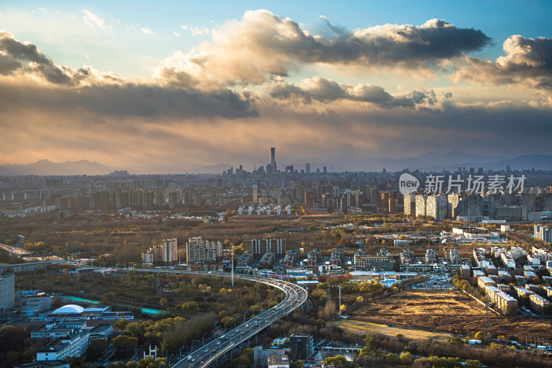 北京城市全景图展示城市风貌