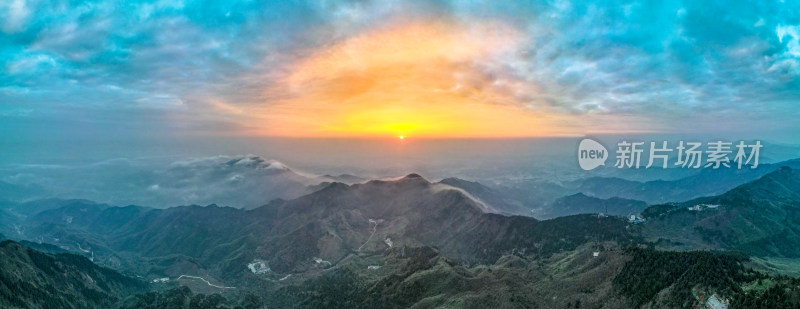 湖南南岳衡山全景图航拍