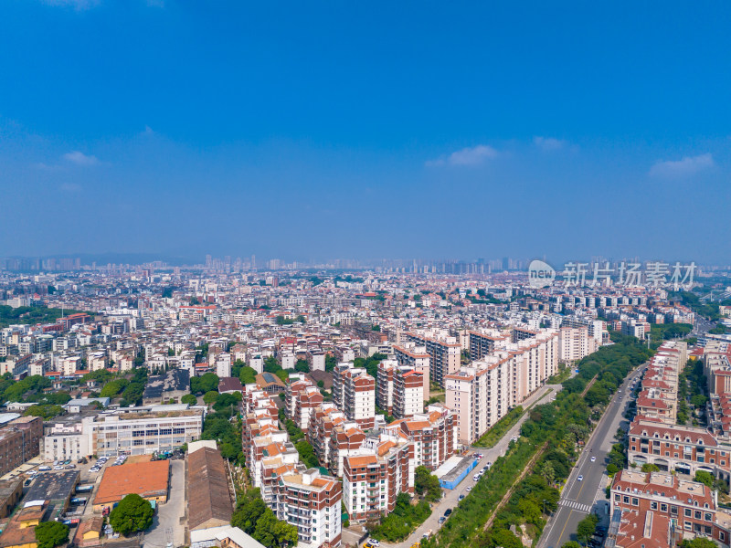 泉州少林寺及周边城市建筑航拍图