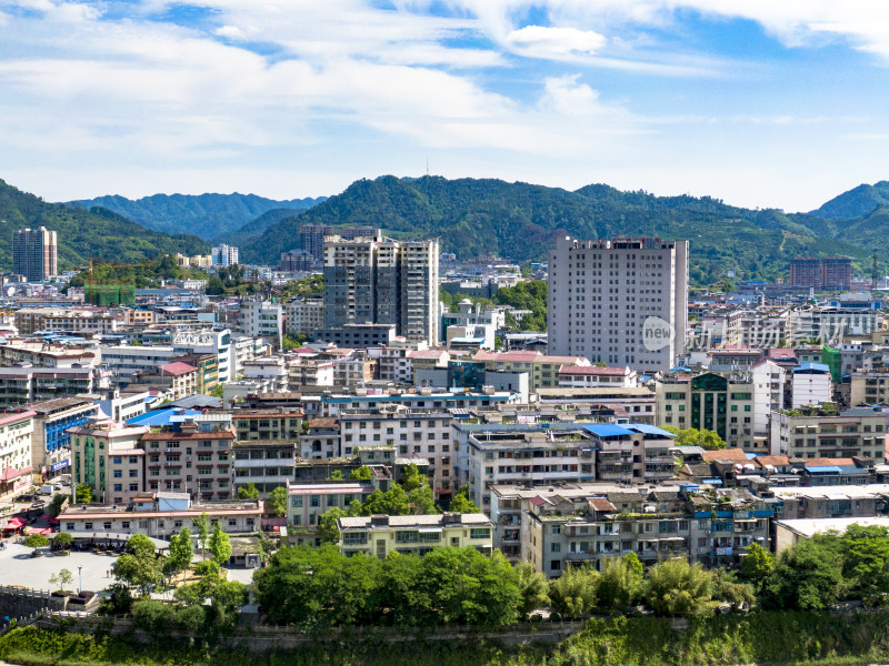 湖南怀化新晃县城城市建设航拍