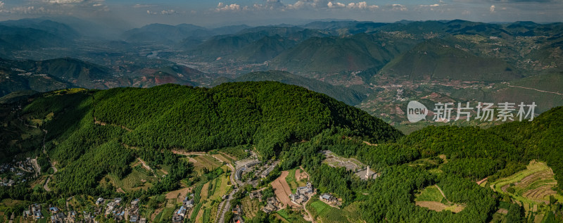 龙陵松山战役遗址高视角航拍