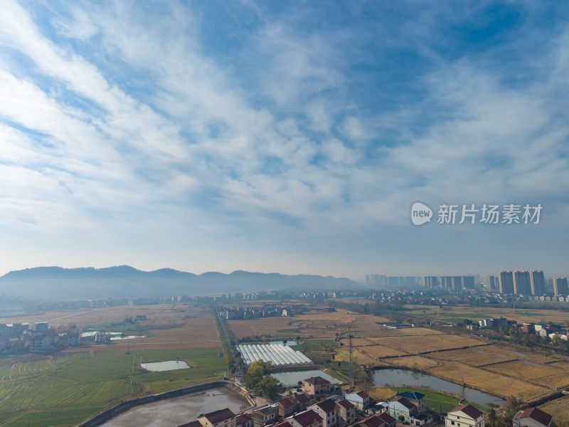 田野乡村风光航拍全景