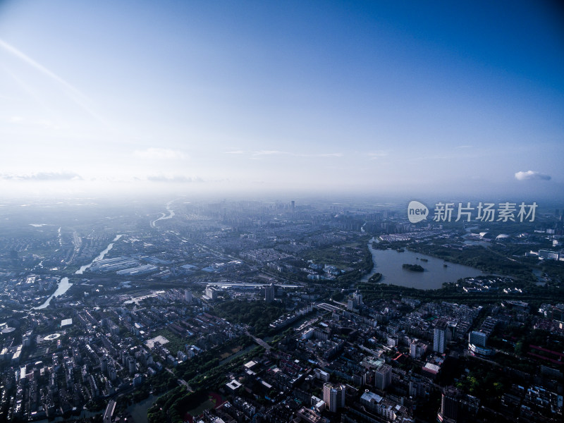 浙江嘉兴城市航拍