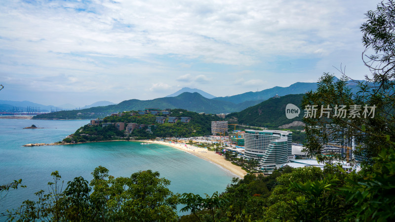 远观深圳盐田小梅沙区域风景