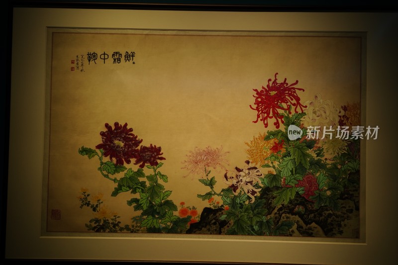 四川成都市天府美术馆展览的珍贵艺术字画