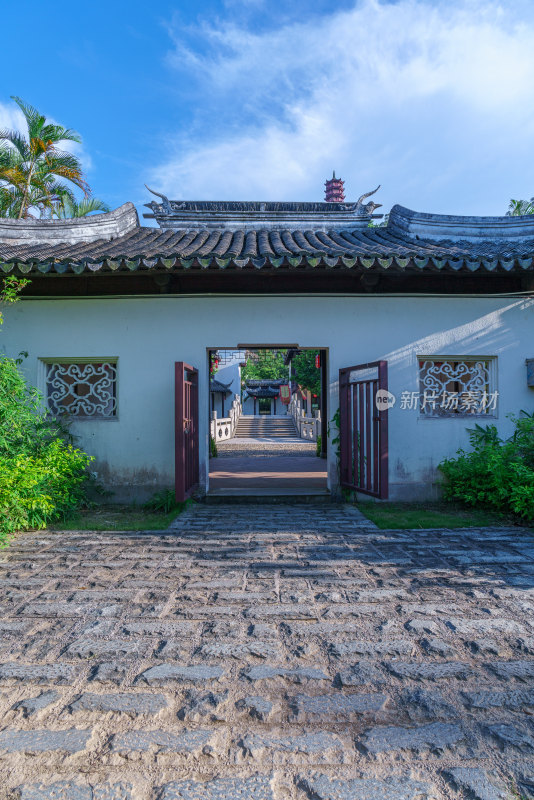 广州南沙蒲洲花园传统中式建筑景观