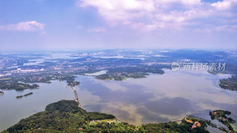 武汉东湖风景区航拍