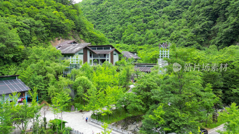 航拍湖北神农架官门山景区