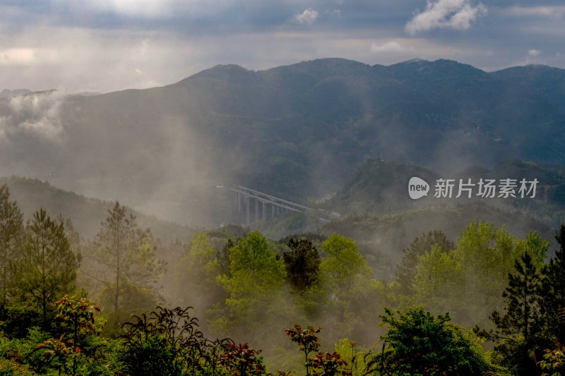 重庆酉阳：雾漫缭绕美青山