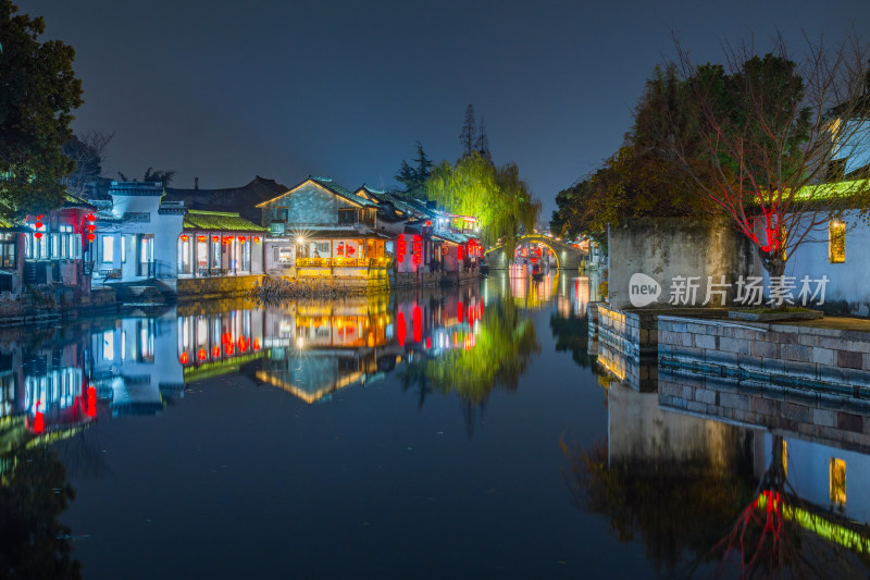 江南水乡西塘古镇夜景