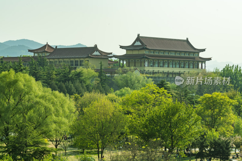 青州范公亭公园春天风景