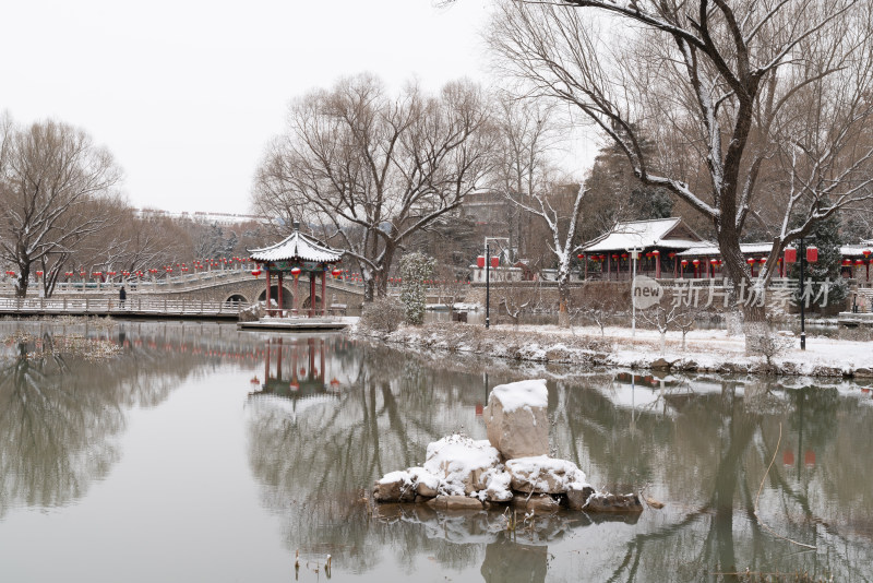 青州范公亭公园雪景