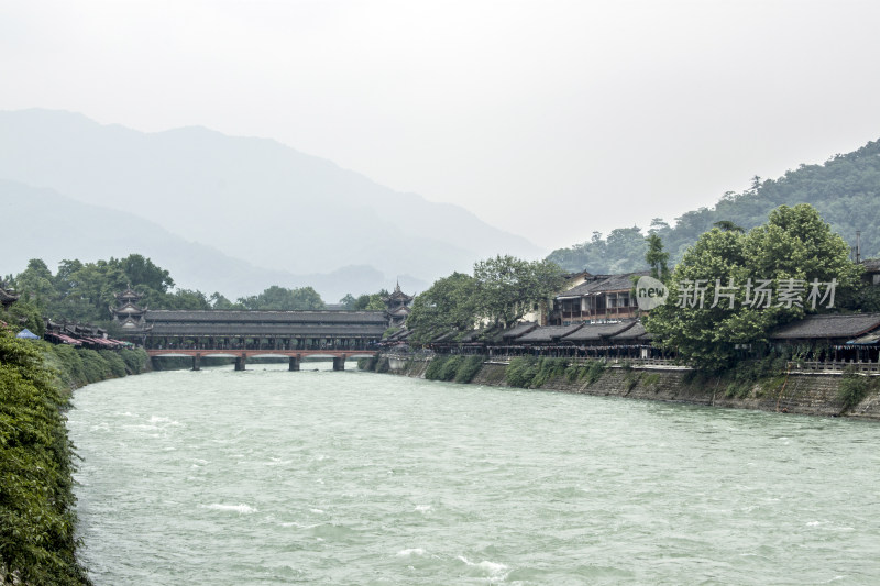 古城建筑河流