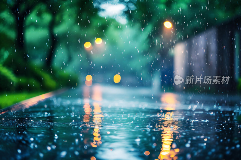 自然风景植物背景雨水