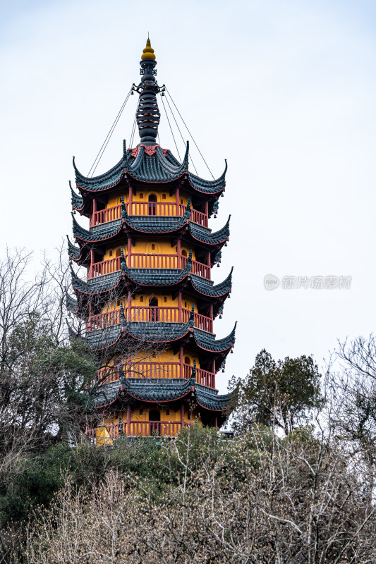 江苏镇江金山寺公园金山寺塔景点景观