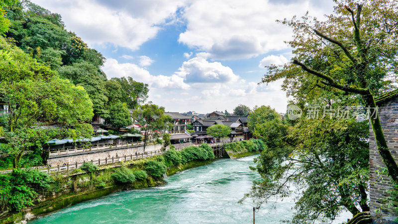 四川都江堰景区旅游综合场景