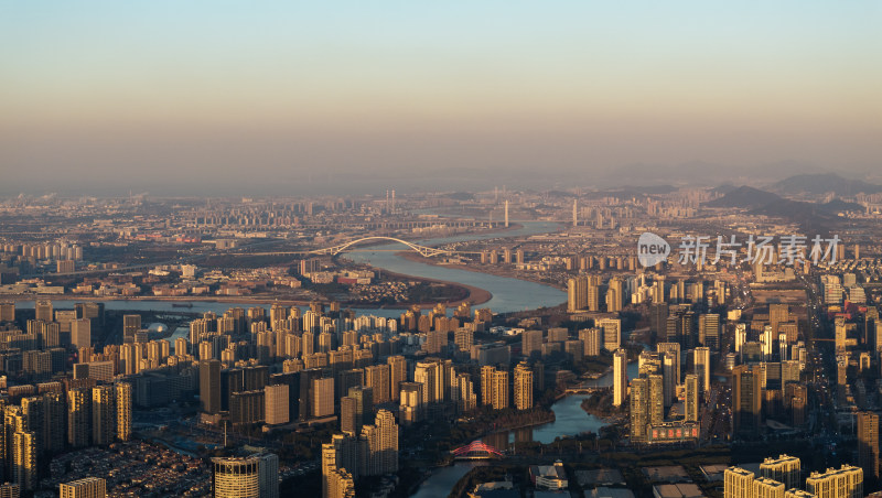 宁波城市景色航拍