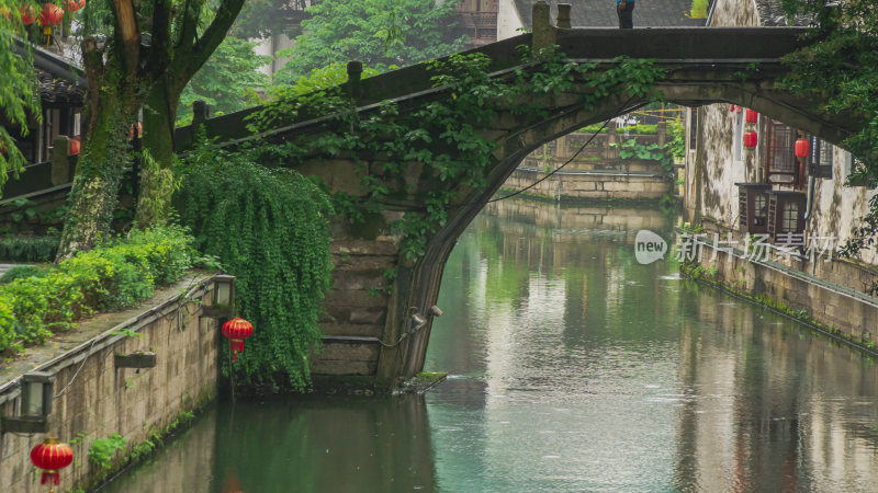 绍兴仓桥直街古街道风景