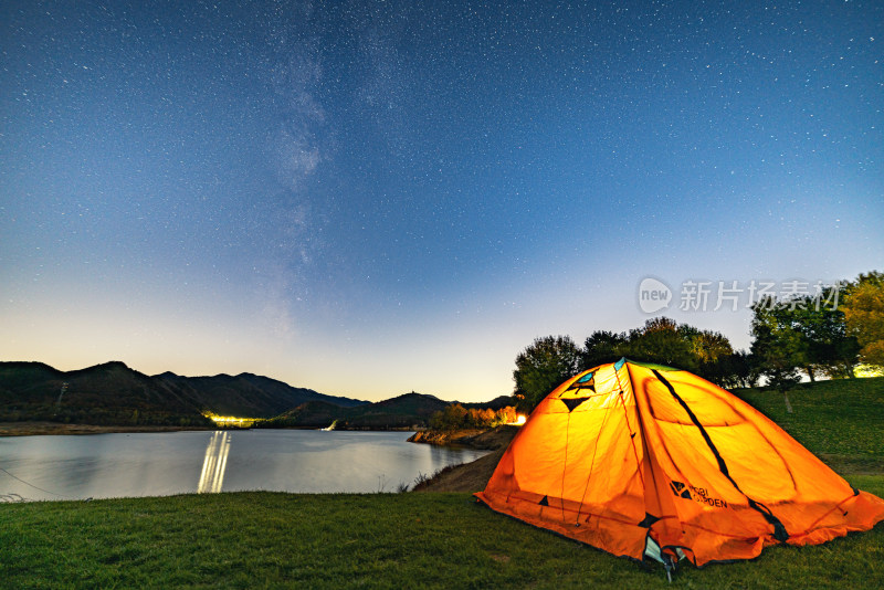 北京平谷金海湖 帐篷露营 银河星空