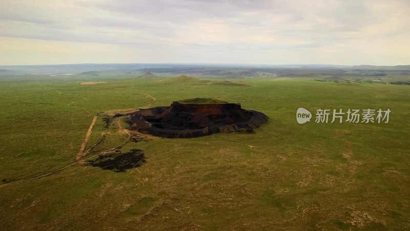 内蒙古察哈尔火山航拍