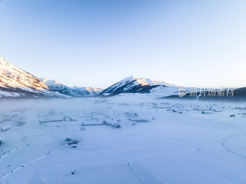 新疆冬季阿勒泰喀纳斯雪景