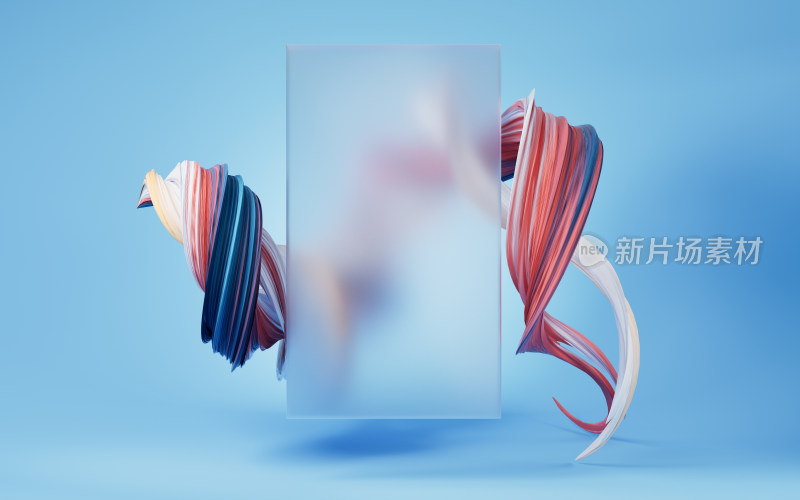 创意流动线条3D渲染