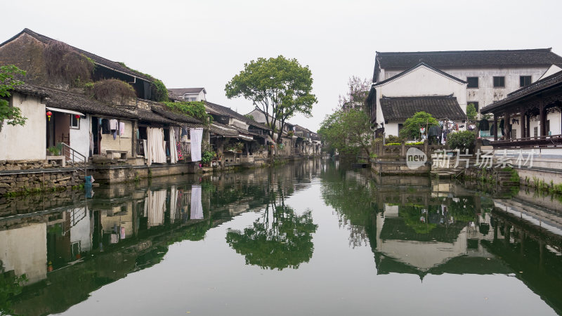 绍兴仓桥直街江南水乡风景