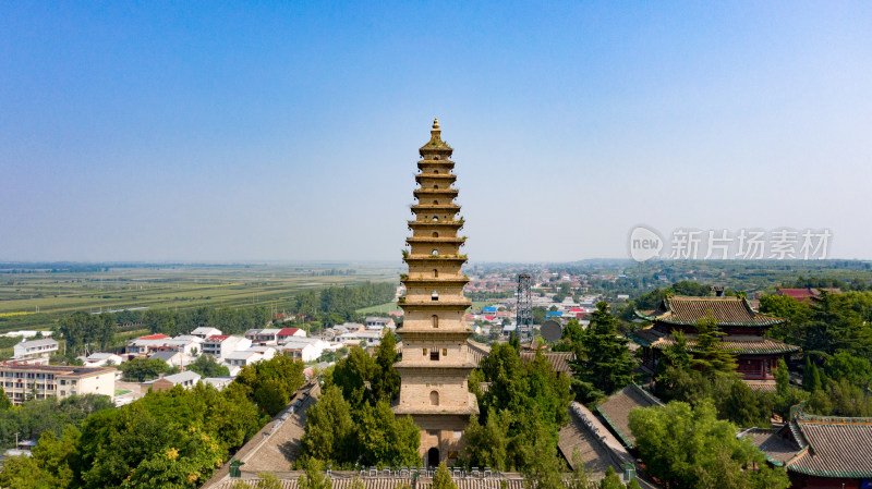 山西永济普救寺航拍