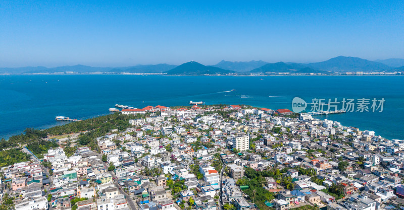 海南省三亚市西岛珊瑚礁群自然风景航拍