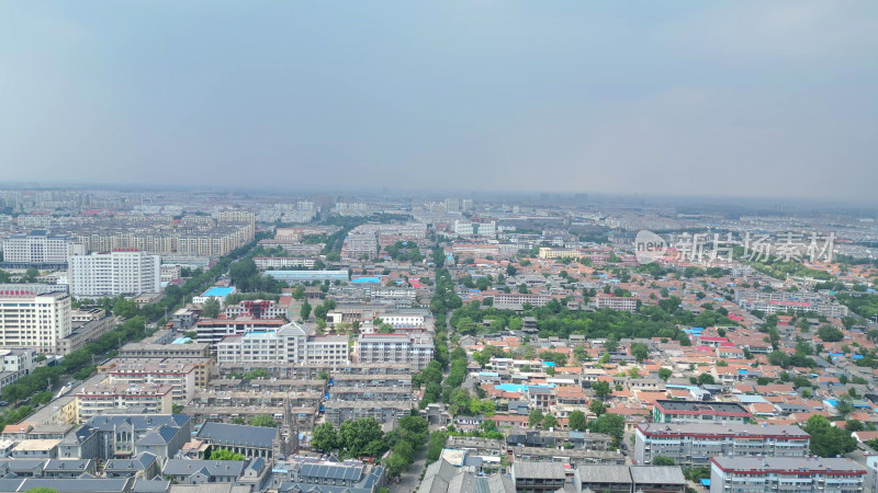 航拍山东潍坊青州古城5A景区