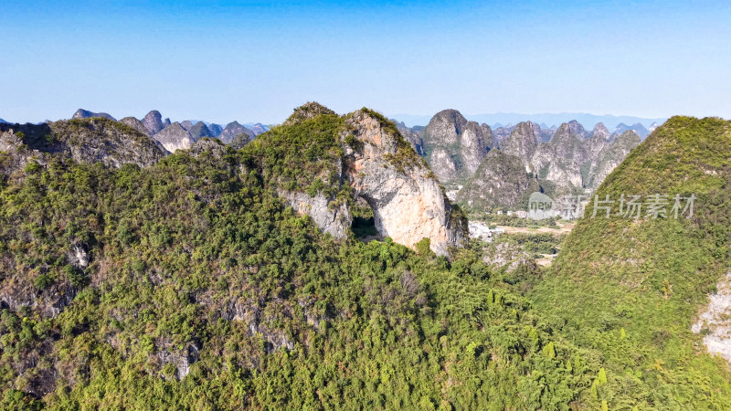 阳朔月亮山景区航拍图