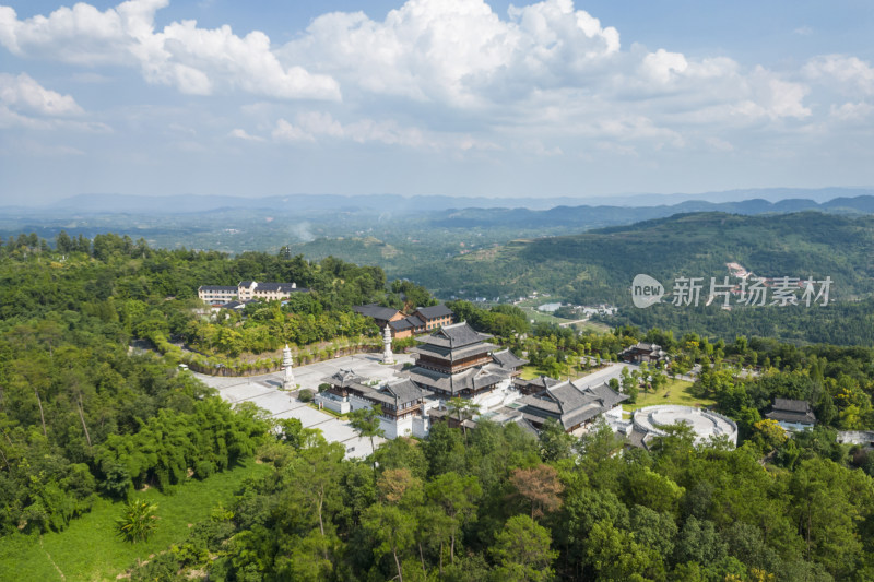 重庆市大足区宝顶山石刻景区航拍