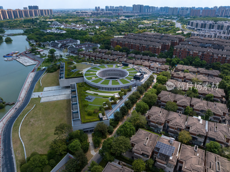 江西南昌梅湖艺术馆建筑群高空航拍