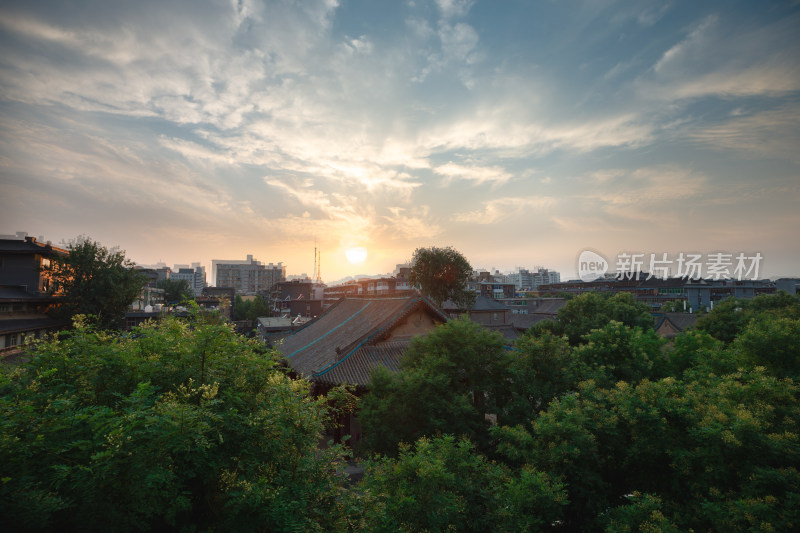 西安城墙自然风景