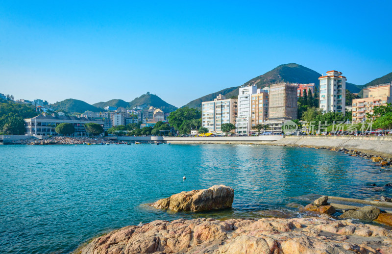 香港赤柱海湾海港码头海景风光