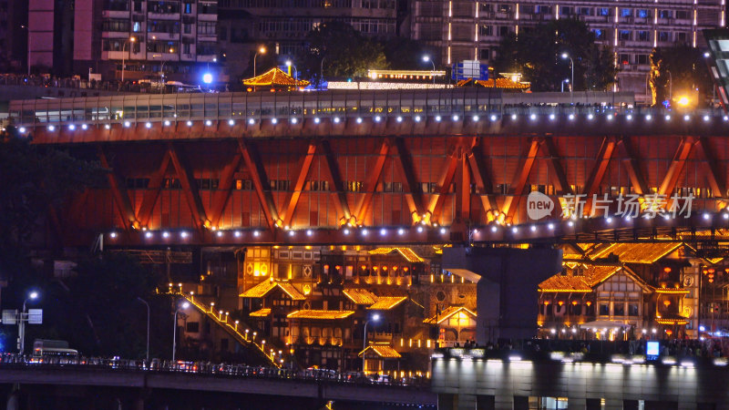 重庆嘉陵江城市夜景