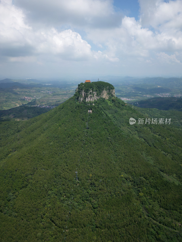 航拍山东省枣庄市山亭区抱犊崮景区