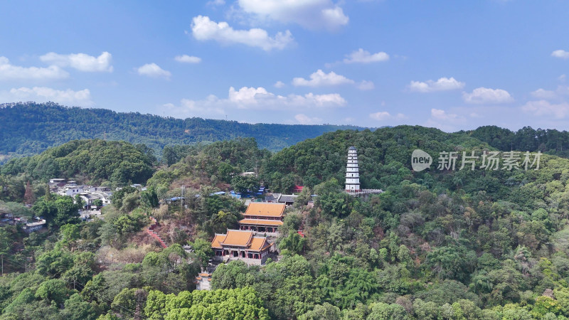 航拍四川宜宾白塔山景区摄影图