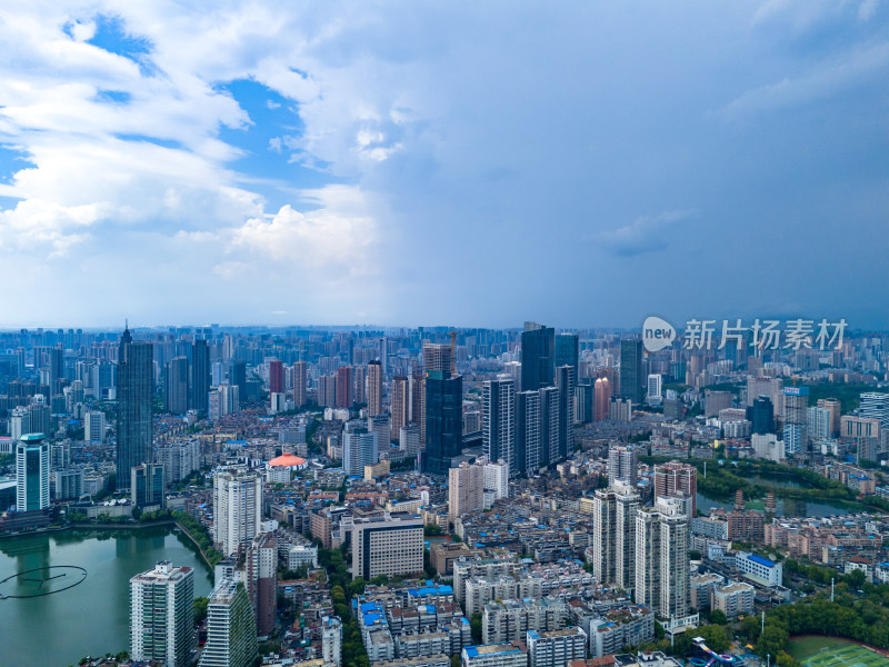 湖北武汉城市建设航拍图