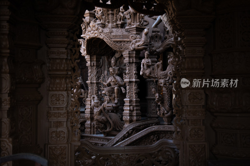 木雕 旅行 泰国 芭提雅 真理寺 佛像