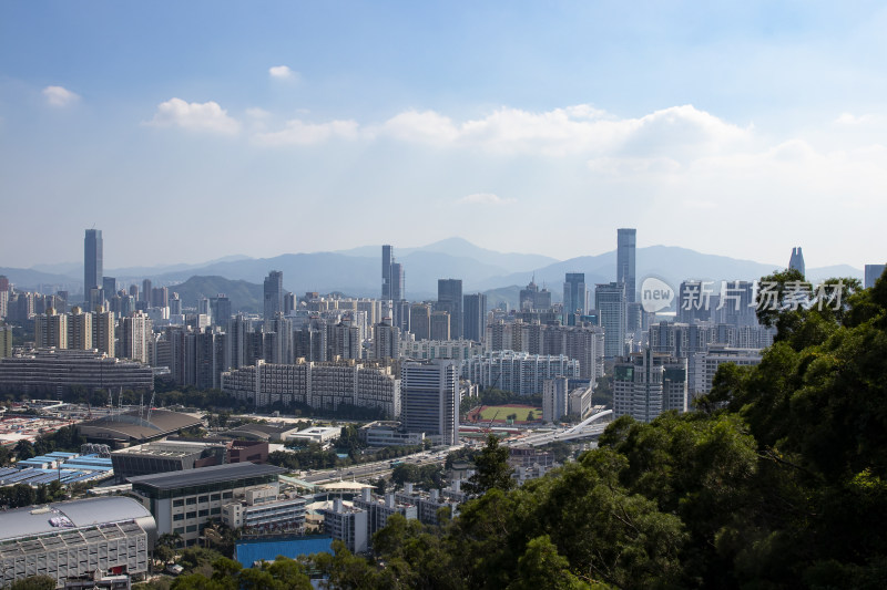 笔架山看深圳市区