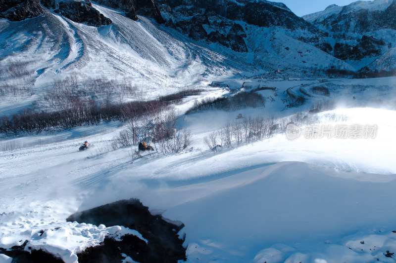 长白山雪地摩托车道