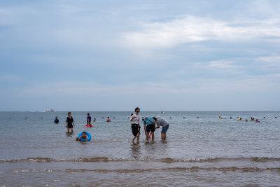 秦皇岛南戴河景区海边海滨海滩