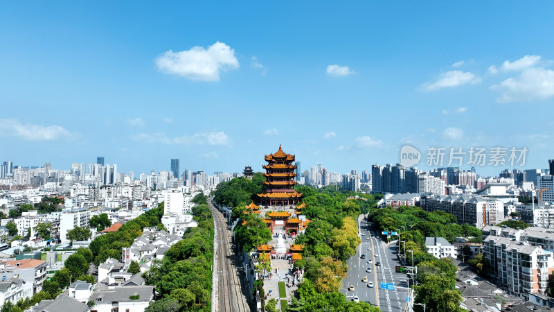 武汉黄鹤楼精选合集航拍黄鹤楼夜景建筑风光