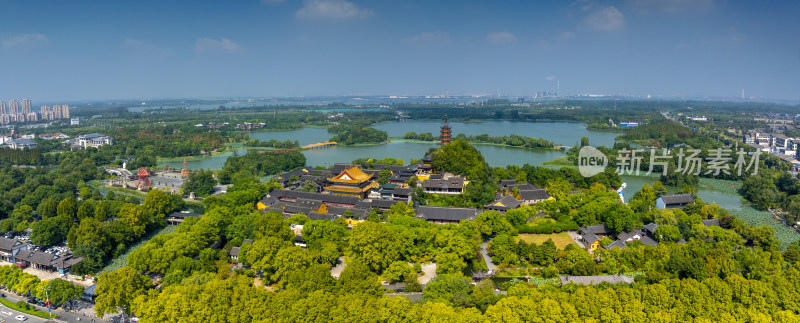 江苏镇江金山寺航拍全景大画幅风光