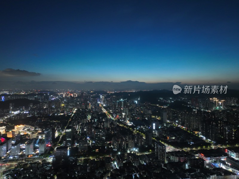 航拍深圳城市夜景